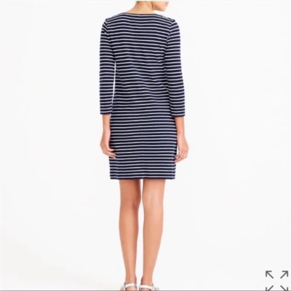 J. Crew Dress Maritime Navy White Striped Cotton Womens Size XS